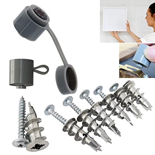 Frame Hanging Hanging Kit- Self Drilling Drywall Anchors with Screw, Keyhole Slot Marking Tool, Bubble Level, 50-75LB Hanging and Mounting