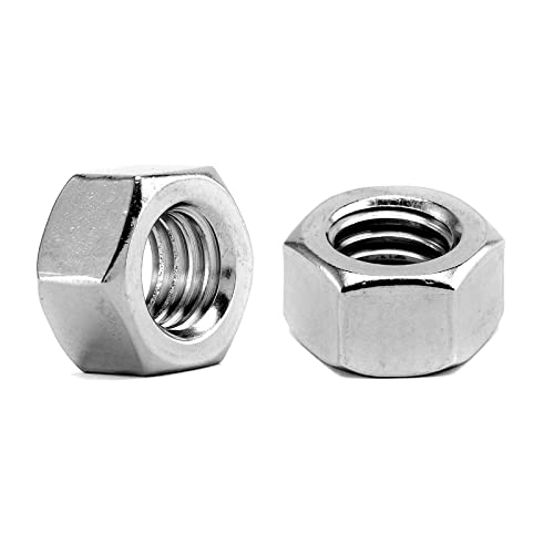 1/2-13 Hex Nuts 100Pcs 304 Stainless Steel 18-8, Full Thread, Hex Drive, Bright Finish by SG TZH 1 1/2-13