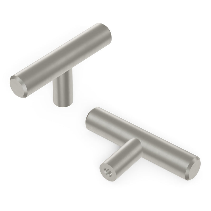 Hickory Hardware 10 Pack Solid Core Kitchen Cabinet Knobs, Luxury Cabinet and Dresser Knobs, Handle Pulls for Doors & Drawers, 2-3/8 Inch, Stainless Steel, Bar Pulls Collection