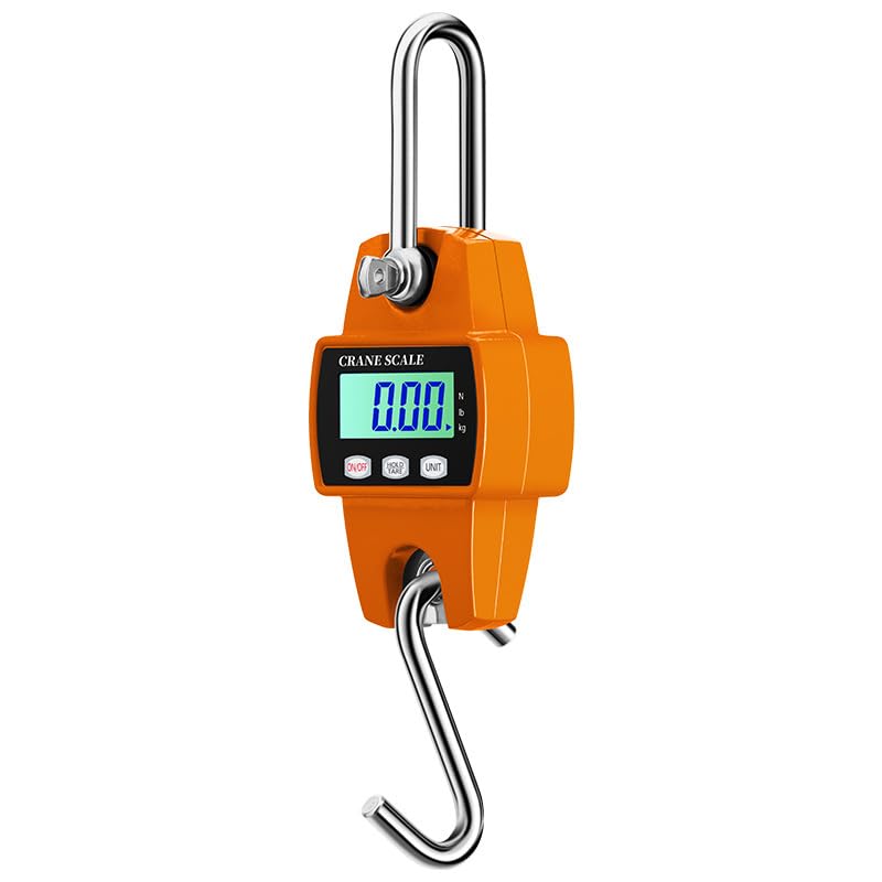 Hanging Scales 300 kg 660 lbs, Digital Hanging Scales Electronic Crane Scales with Accurate Reload Spring Sensor & LCD Display, Mini Portable Scales with Hooks for Farm, Factory, Hunting