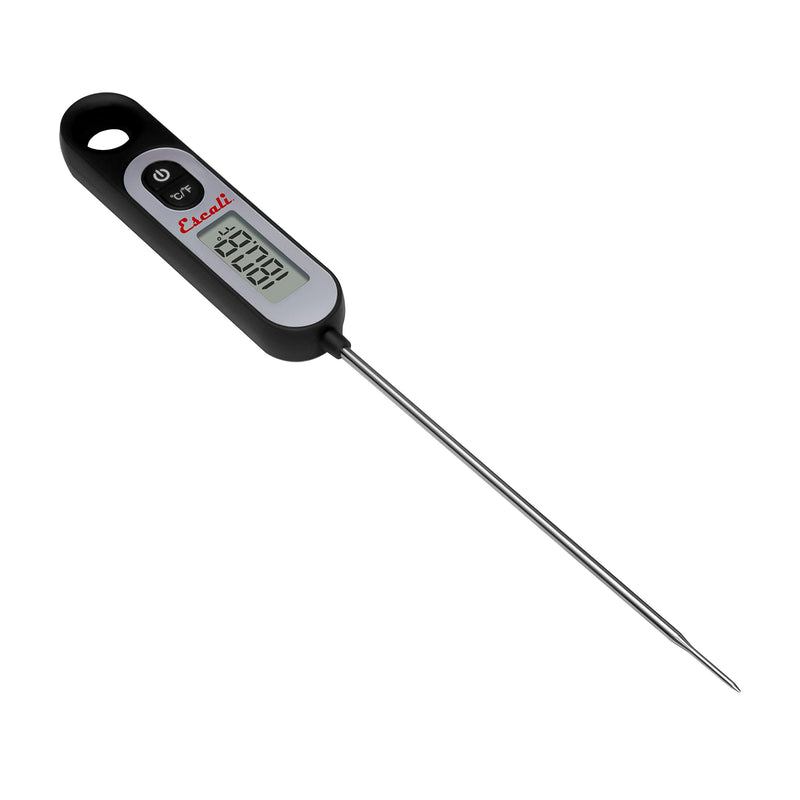 Escali Long Stem Digital Thermometer for Meat, Frying, Cooking, Candy and Kitchen Use, Extra Long 5.6-Inch Probe, Black Digital Black
