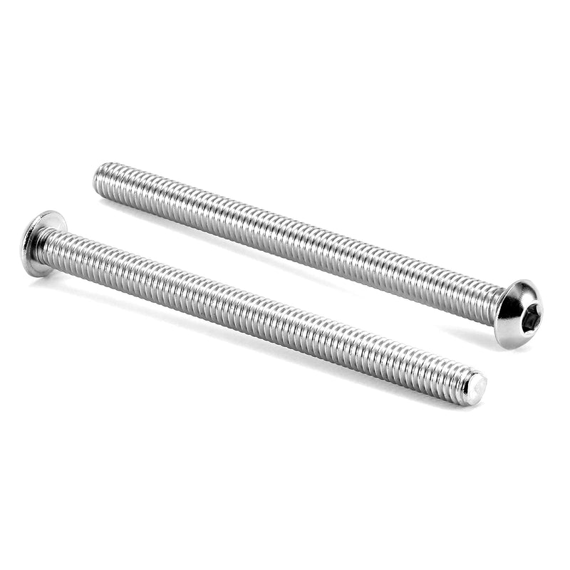 5/16-18 x 4" Button Head Socket Cap Bolts Screws, 20Pcs 304 Stainless Steel 18-8, Allen Hex Drive, Bright Finish by SG TZH(with Hex Spanner) 20 5/16-18 x 4"