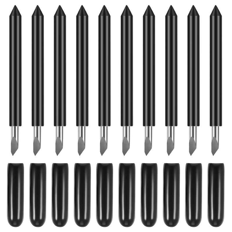 10PCS Deep Point Cutting Blades Compatible with Maker/Maker 3/Explore Air/Air 2/Explore Air 3 Cutting Machines Replacement Blades for Glitter Vinyl, Cardstock, Faux Leather, Adhesive Foil, Vellum Deep Cut Blades