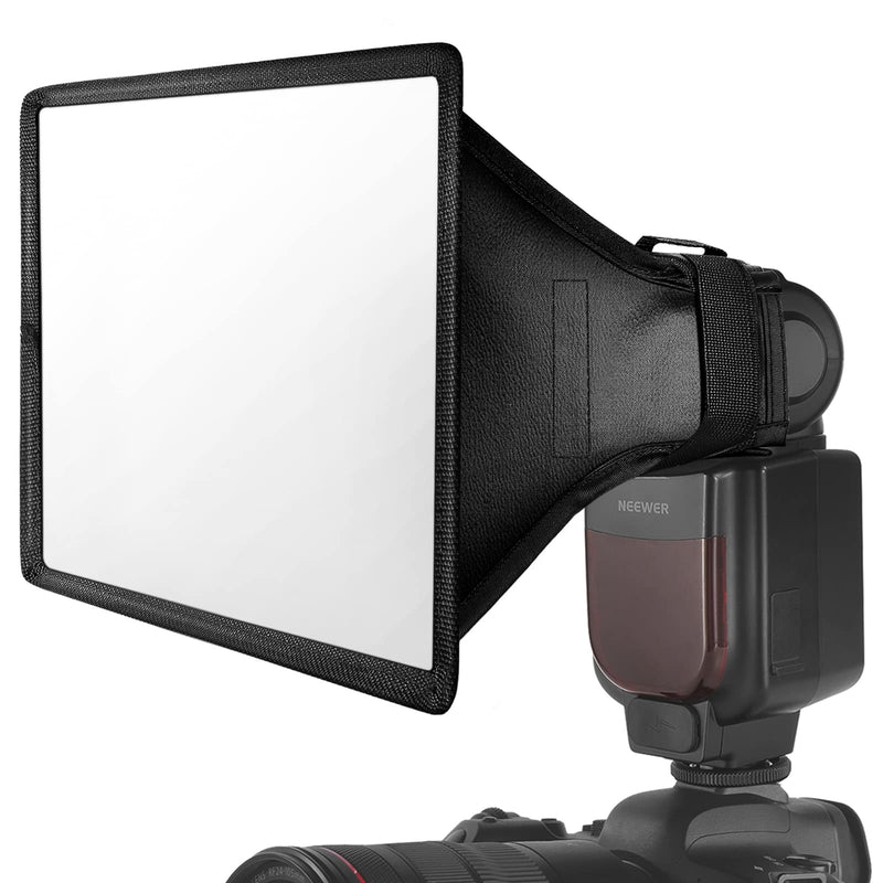 NEEWER Flash Diffuser Light Softbox 9" x 7", Universal, Collapsible with Storage Pouch Compatible with Canon Nikon Sony Godox Yongnuo NEEWER speedlight 9x7 inches