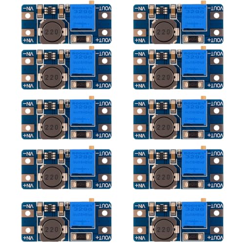 DC-DC Step Up Boost Converter 2V-24V to 5V-28V Voltage Converter LAOMAO Power Supply Power Module Compatible with Arduino (Pack of 10)