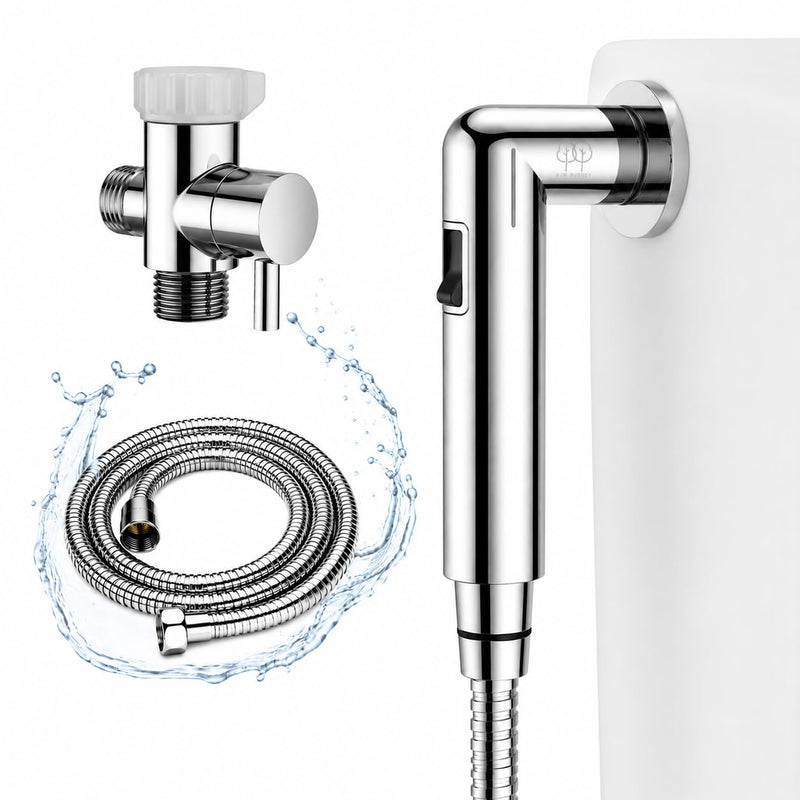 Handheld Bidet Sprayer for Toilet - Bum Gun Bidet Sprayer Kit with Adjustable Pressure, Bathroom Bidet Attachment, Cloth Diaper Sprayer, Feminine Wash, Easy Install NYLON NUT