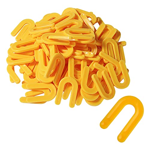 300 Pack 3/16 Inch Plastic U-Shape Tile Spacers, Horseshoe Shims for Leveling and Aligning Marble, Granite, Stone and Large Format Tiles (Yellow, 300pcs) Yellow 300