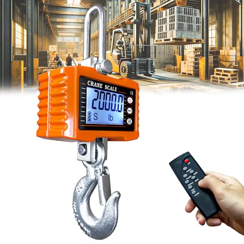 Digital Crane Scale, 2200 lb/1000 kg with Remote Control, Orange