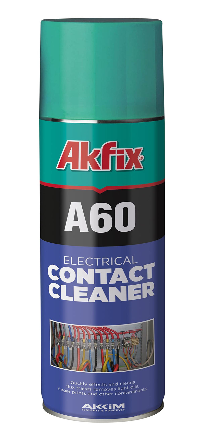 Akfix A60 Electrical Contact Cleaner Spray - Non-Corrosive Flux Remover, Electronic Spray Cleaner for Computers, Keyboard, Monitor Screen, Battery, Safe Metal Cleaner | 1 Pack, Can, 6.7 Oz.