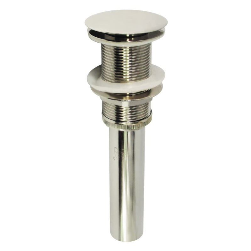 Kingston Brass EV8316 Coronet Push Pop-Up Bathroom Sink Drain Without Overflow, Polished Nickel 8.88 x 2.63 x 2.63