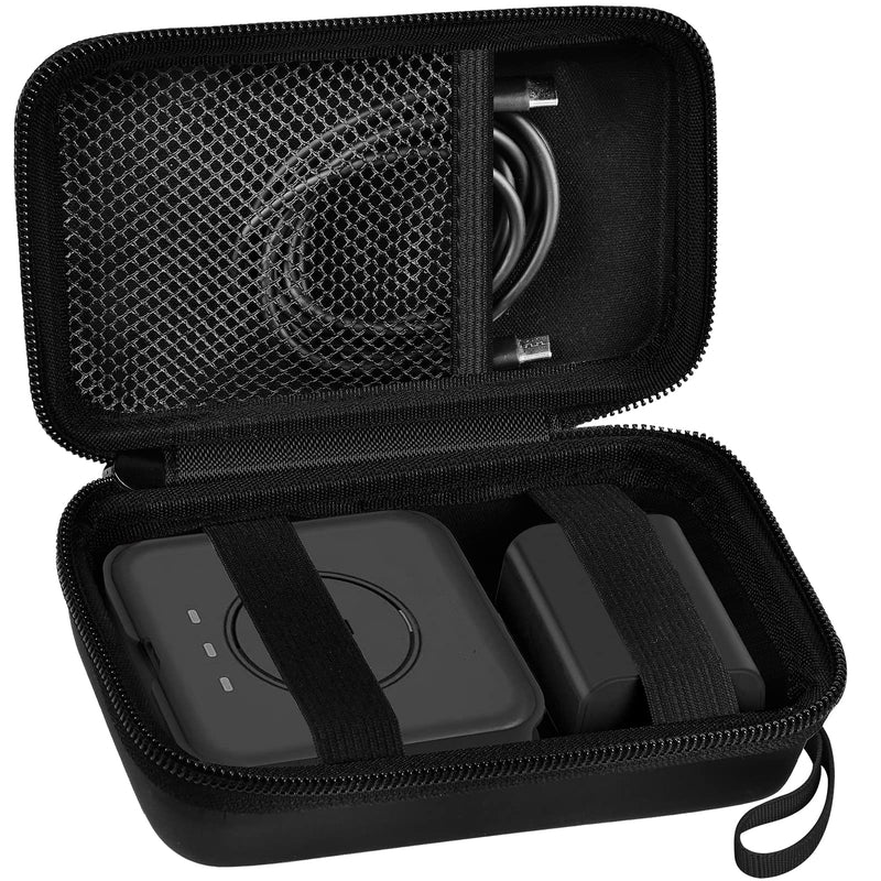 Travel Case for UCOMX for Nano/for Iseyyox/for LISEN/for RTOPS 3 in 1 Wireless Charger, Foldable Magnetic Charging Station Storage Holder Bag for Fast Charge Pad Cable and Adapter -Box Only (Black) Black
