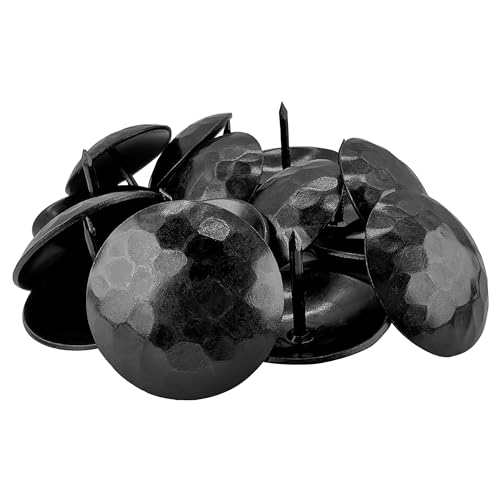 50 Pack - 1.5 Inch Iron Clavos - Decorative Nails - Upholstery Tacks - Clavos - Antique Decorative Rustic Accent for Wood, Decorative Door Studs, Farm Barn Door, Furniture Nails 50 Pack - Black