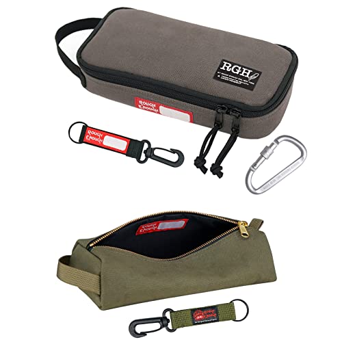 Rough Enough Small Tool Bag Pouch Case Box with Zipper Handle Canvas