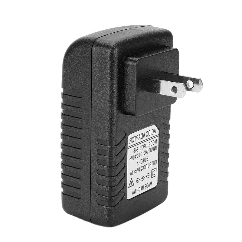 Yinhing Power Adapter Plug POE Injector EU/US Optional POE Plug POE Injector 100-240V DC 24V 1A Power Adapter Plug POE Plug POE Injector Adapter(US Plug) Us Plug