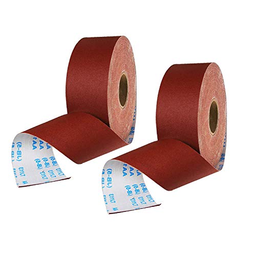 80 Grit Sanding Paper roll Abrasive Sanding Roll Polishing Tools for Metal and Wood 10m x 100mm, 2pcs