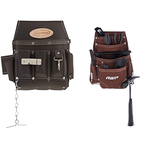 McGuire-Nicholas 526-CC Brown Professional Electrician'S Pouch, oil tanned leather Pouch + Tool Pouch | Brown
