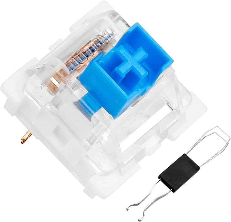 OUTEMU (Gaote) Blue Switches, 3 Pin Keyboard Dustproof DIY Replaceable Cherry MX Equivalent Keyswitch, Tactile & Clicky for Mechanical Gaming Keyboard, 60 Pack 60pcs