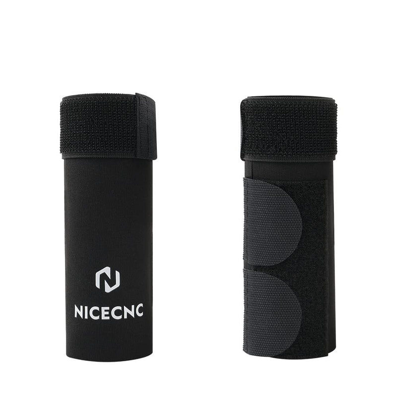 NICECNC Black Front Fork Sock 6" Fork Seal Protectors,Upside Down Forks,37-50mm Fork Tube Compatible with V-Twin Sport Cruiser Adventure Touring Custom or Dual Sport Bike