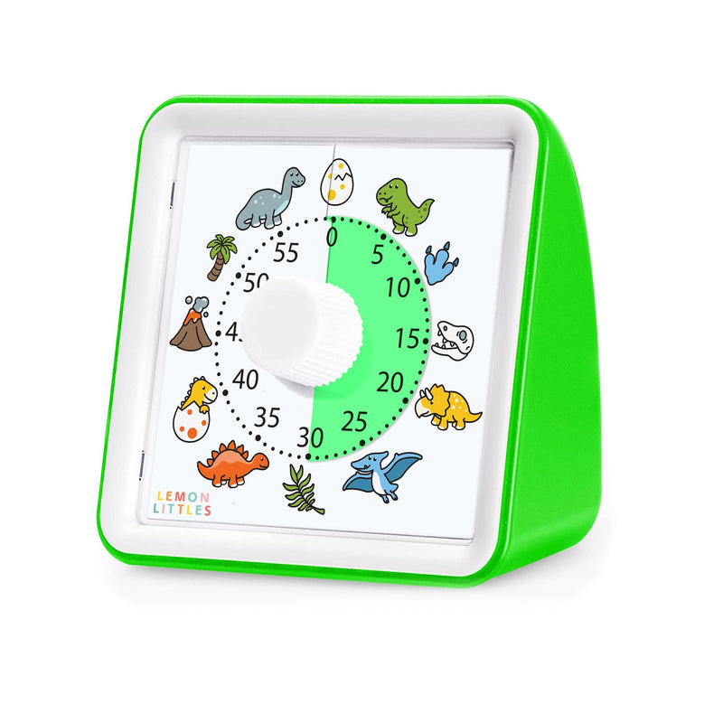 Visual Timer for Kids, Toddler, Autism, ADHD & Preschool Classroom - Animal Silent Countdown Timers - 60 Minute Productivity & Time Management Clock (Dinosaur) Dinosaur