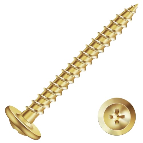 #8 x 1-1/2" Wood Screw 500Pcs Alloy Steel Standard Thread Truss Head Fast Self Tapping by SG TZH #8 x 1-1/2" 500