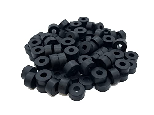 Holster Spacers - Kydex Chicago Screws 1/2 Inch OD x 3/16 Inch ID (100 Qty) Rubber Washers Flat Washers Rubber Spacer (1/4 (0.25) Inch) 1/4 (0.25) Inch
