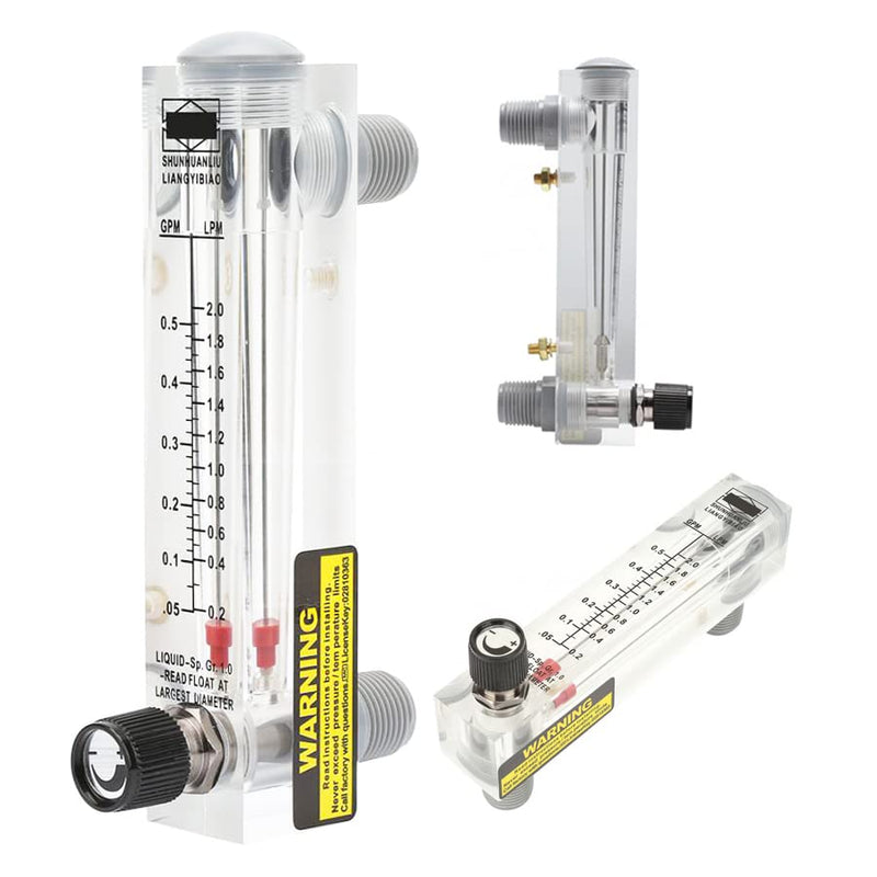 Air Gas Flow Meter, LZM-15T, 1.6-16 m3/h Flow Meter, Panel Air Gas Flow Type Flowmeter with Adjustable Control Valve for Gas/Oxygen/Air Flow Measurement