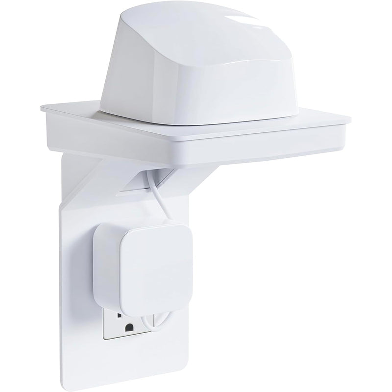 ECHOGEAR Outlet Shelf for Decora/GFCI Outlets - Next-Gen Design with Built-In Cord Storage & Room for Bulky Plugs - Quick Install with Included Hardware Decora/GFCI Outlet