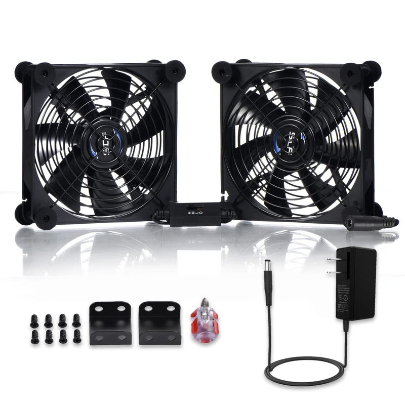 High Airflow Router Cooling Fan for Computer Cooler TV Box Wireless 12V DC Power 140mm 280mm Fan with Multi Speed Controller