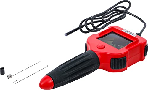 BGS DIY 63217 Endoscope Colour Camera with TFT Monitor Camera Head Diameter 5.5 mm | Colour display 61 mm (2.4 inches), 6 LEDs, gooseneck length 1000 mm, camera focus 3-10 cm, magnet and hook, IP67