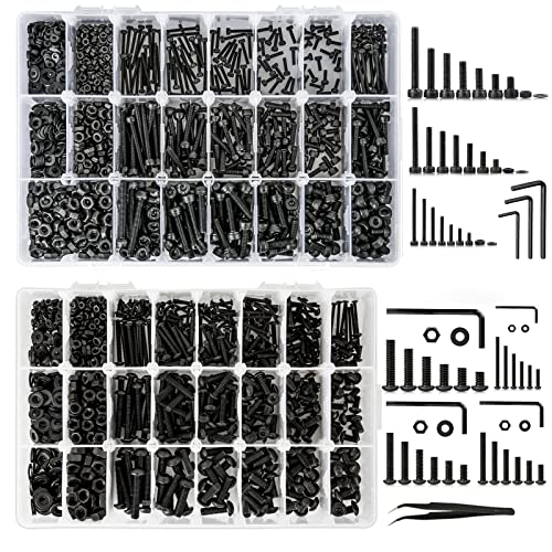 M2 M3 M4 Hex Socket Screw Set and M2 M3 M4 M5 Hex Button Head Screw Kit
