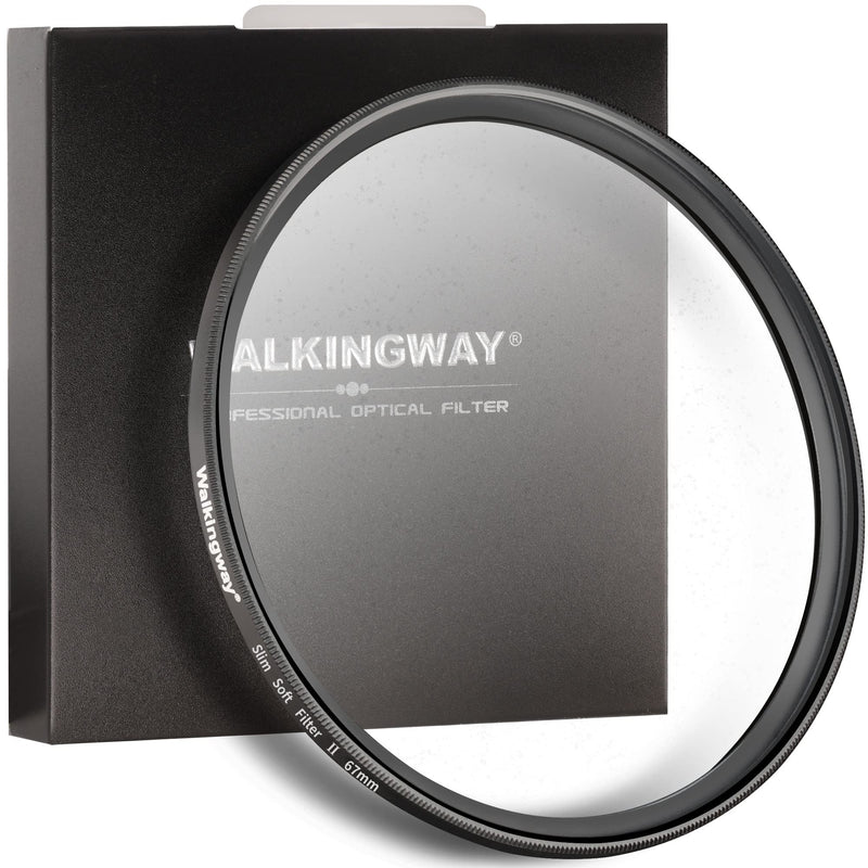 Walking Way White Mist Filter 67MM Soft Focus Filter Circular Diffusion Filter Dreamy Fog Effect Camera Lens Fliter for Video/Vlog/Portrait Photography(Medium-Soft 2, 67MM) 67 mm Medium-Soft 2