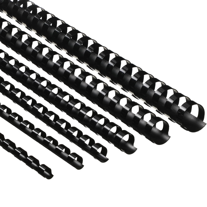 Yunsailing 150 Pack Plastic Binding Combs Plastic Binder Comb Ring 19 Ring Binding Spines Letter Size Spiral coils for Notebook Calendar(1/4 5/16 3/8 1/2 5/8 3/4 in,Black) Black 1/4 5/16 3/8 1/2 5/8 3/4 In