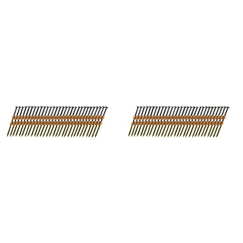 B&C Eagle A312X131/22 Round Head 3-1/2-Inch x .131 x 22 Degree Bright Smooth Shank & A3X131/22 Round Head 3-Inch x .131 x 22 Degree Bright Smooth Shank Plastic Collated Framing Nails (500 per box)