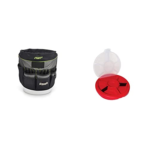 AWP 51-Pocket Bucket Tool Organizer + Bucket Boss Bucket Seat Small Parts Organizer (10010)