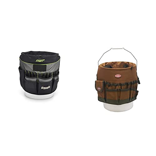 AWP 51-Pocket Bucket Tool Organizer + Bucket Boss The Bucketeer Bucket Tool Organizer