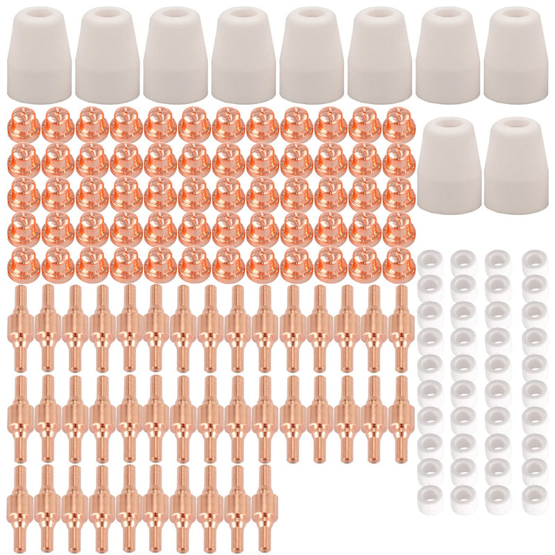 150pcs PT-31 Air Plasma Cutting Nozzle Electrode Consumables Fit CUT-40 CUT-50D CT-312 PT31 Standard 150Pcs