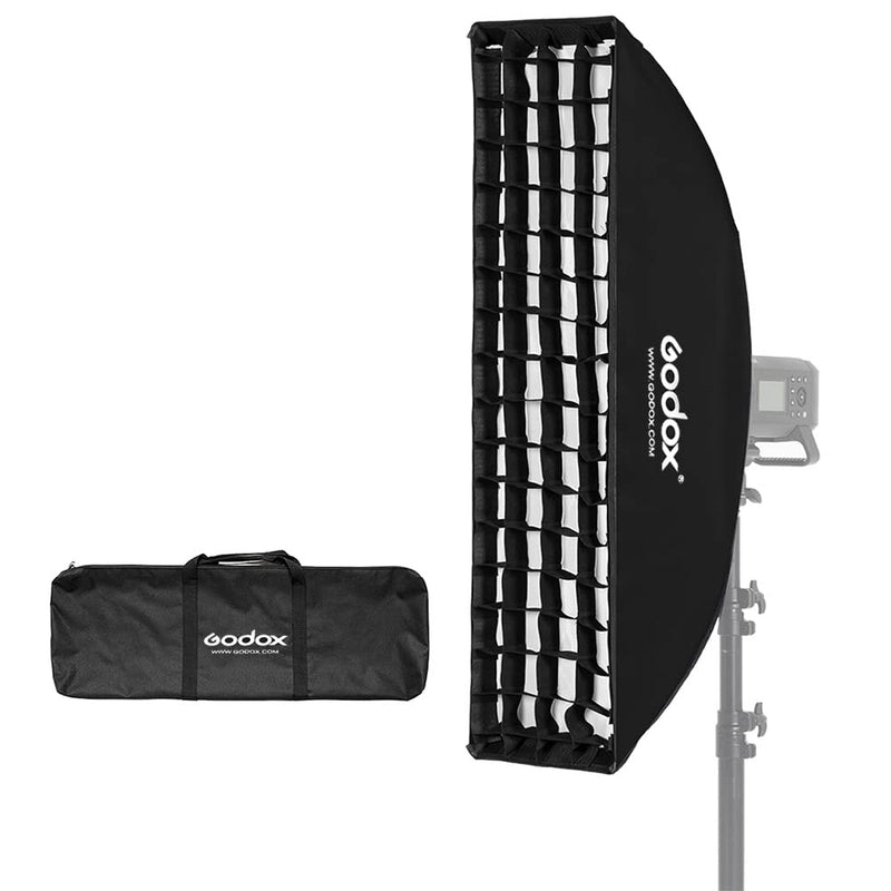 Godox Strip Box 9x35in / 22x90cm Strip SoftBox, Bowens Mount Softbox Compatible Studio Strobe MS300 SK400II AD600 AD400 and VL150II SL-60W SL60II SL150III SL300III SZ200Bi LED Light (FW22x90 (1PCS) FW 22x90(1PCS)