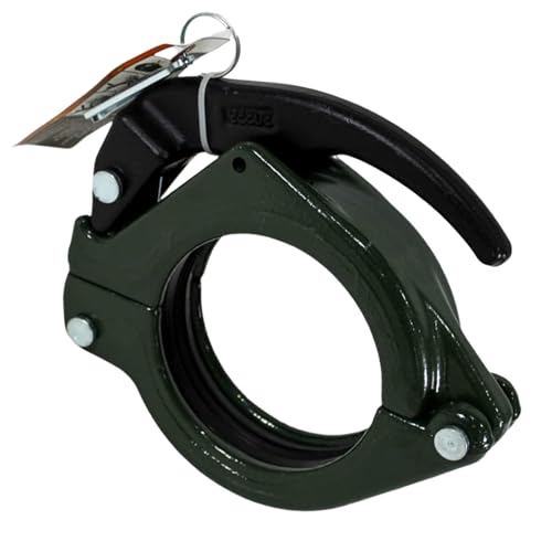 C15SDF 1.5" Non-Adjustable Hevi-Duty (HD) Engagement Concrete Pump Placing Line Snap Clamp Shotcrete Laydown System Coupling, Green