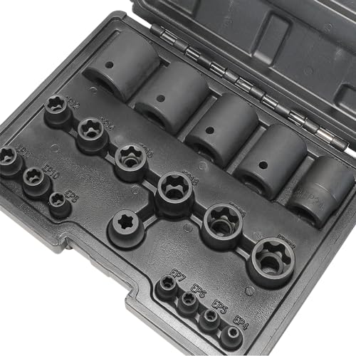 DPTOOL External Torx Plus Socket Set 19pcs 6 Point EP Socket EP4-EP32 19PC