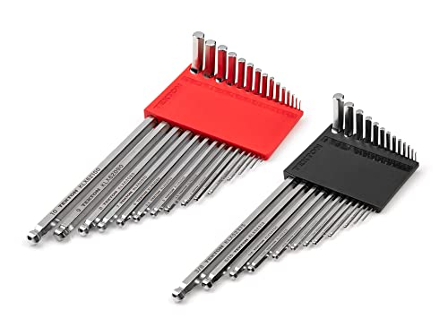 TEKTON Ball End Hex Key Set, 28-Piece | KLX91301 28-Piece (0.050-3/8 in., 1.3-10 mm)