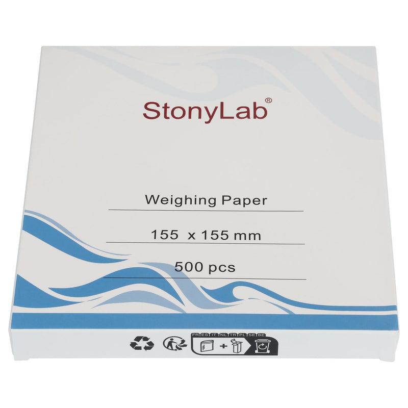 stonylab Weighing Paper, 150 x 150 mm, Nitrogen-free Sample, Weighing Paper, Scale, Paper, Weighing Paper for Laboratory Research, Pack of 500