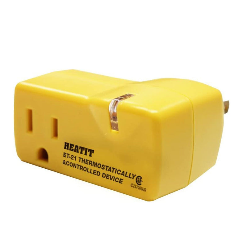HEATIT ET-21 Freeze Thermostatically Controlled Outlet On at 38F /Off at 50F ET-21-2 2PCS 2.0
