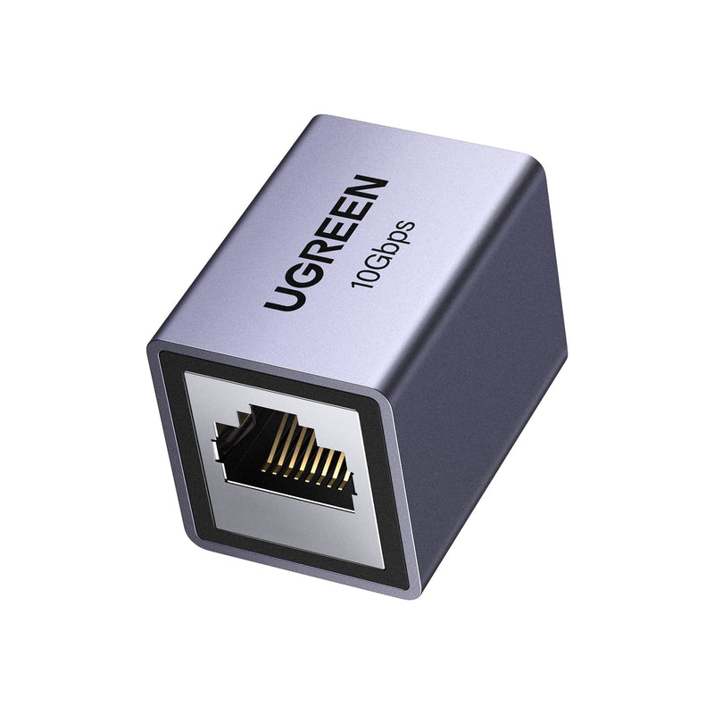 UGREEN Ethernet Extender 10Gbps, Ethernet Coupler for Cat8 Cat7 Cat6 Cat5 Cable, 328ft Long Distance Extend, Aluminum Alloy Shell, Space Grey 1