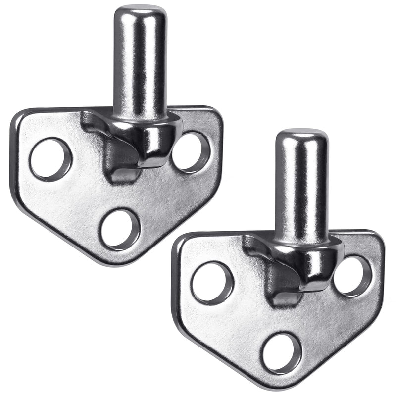 Insaga 304 Stainless Steel Gate Hinges Heavy Duty, Non-Welded Gate Hardware, 2pcs Wall Mount Gate Hinge, Chain Link Gate Hinge with 5/8'' Hinge Pin, Horizontal Design Horizontal Hinge-2pcs