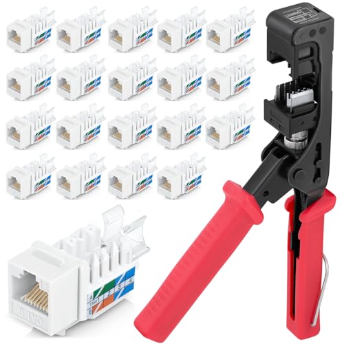 Everest 45Term - 45° Angled Speed Termination Keystone Tool Set White CAT6