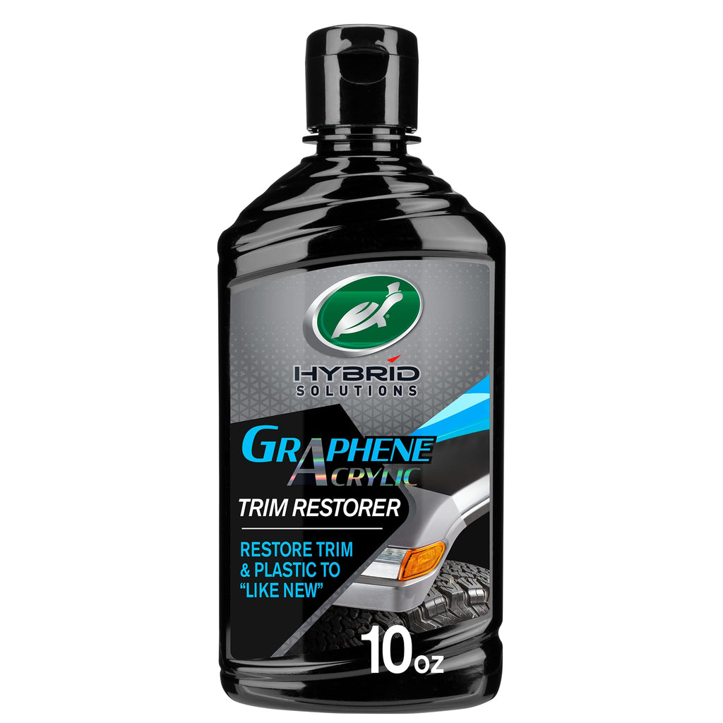 Turtle Wax 53838 Hybrid Solutions Graphene Acrylic Trim Restorer, Brings Dull Faded Exterior Plastic and Trim Back to Life Permanently, Protects from Future Damage, 10 oz 10 Fl Oz (Pack of 1)