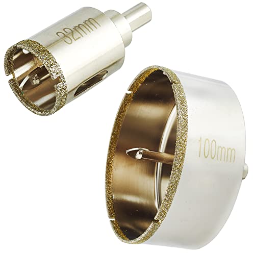 4 Inch + 1 1/4 Inch Diamond Hole Saw with Pilot Bit, DaduoRi Tile Hole Saw with Guiding Drill Bit in The Center for Glass, Porcelain Tile,Ceramics, Marble and Granite