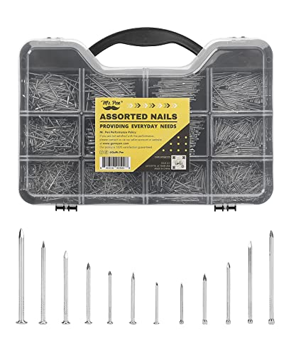 Mr. Pen- Nail Assortment Kit, 1500 pcs, Assorted 12 Sizes