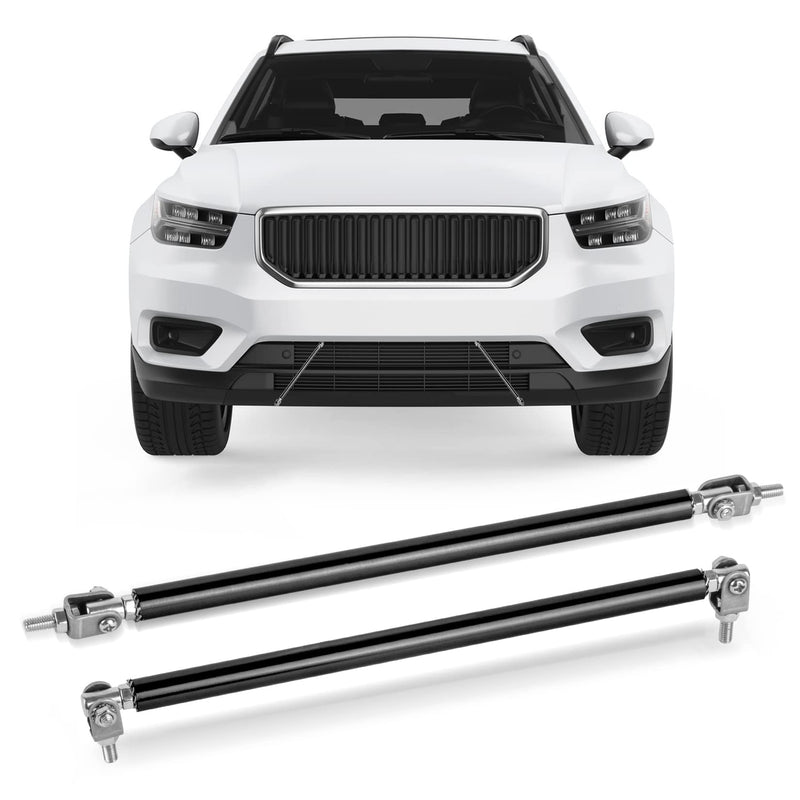 Splitter Support Rods, Universal Splitter Strut Rods 7.87'' Adjustable Front Lip Strut Rod Bumper Splitter 2pcs Bumper Lip Splitter Diffuser Strut Rod Tie Support Bars for Most Vehicles (Black)