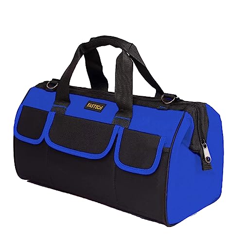 FASTECH 20 Inch Heavy Duty Tool Bag with Wide Mouth for Tool Storage,Carrier and Organizer,Tool Bag for Men/Women, Wide Mouth Tool Bag with Inside Pockets (20 Inch) 20inch